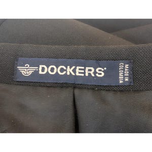VTG Dockers Men's Black Blazer Jacket Size 46 L Long Business Casual Wool Blend image 7