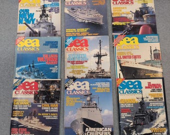 Sea Classics Magazine Lot 9 Issues 1993-1994 Naval Maritime History Warships