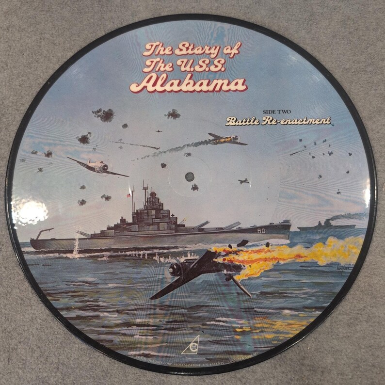 The Story of the USS Alabama Picture Disc Vinyl Record BB-60 History Battle LP image 2