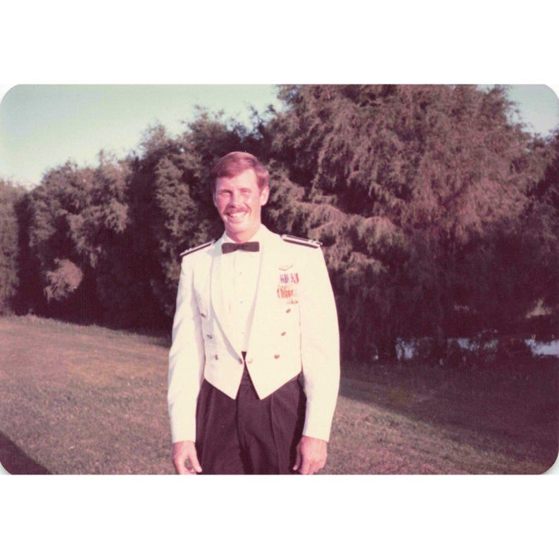 Vintage 1974 Military Mess Dress Uniform Photos Set of 3 Original Color image 1