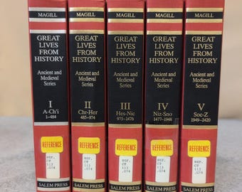 Grandes vies de l'histoire Série antique et médiévale de 5 volumes Frank Magill 1988