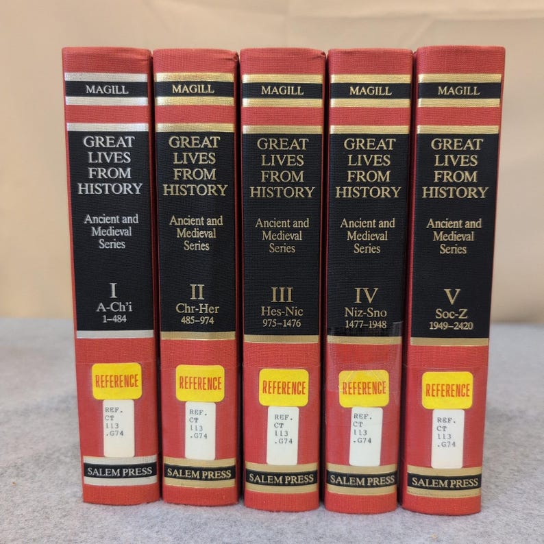 Great Lives From History Ancient and Medieval Series 5 Vol Set Frank Magill 1988 image 1