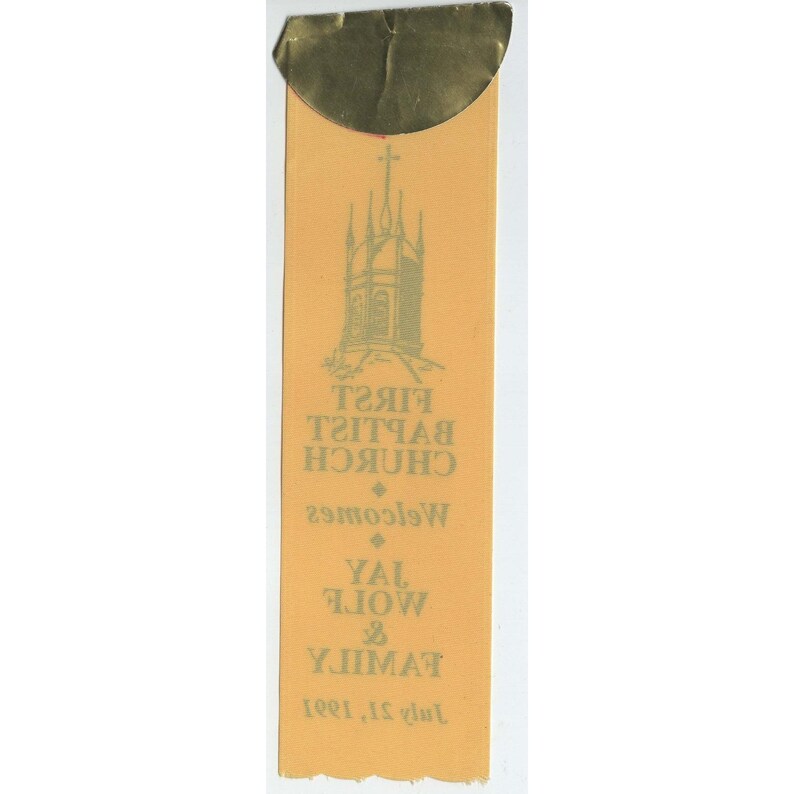 Vintage 1991 First Baptist Church Montgomery AL Jay Wolf Willkommensband Bild 2