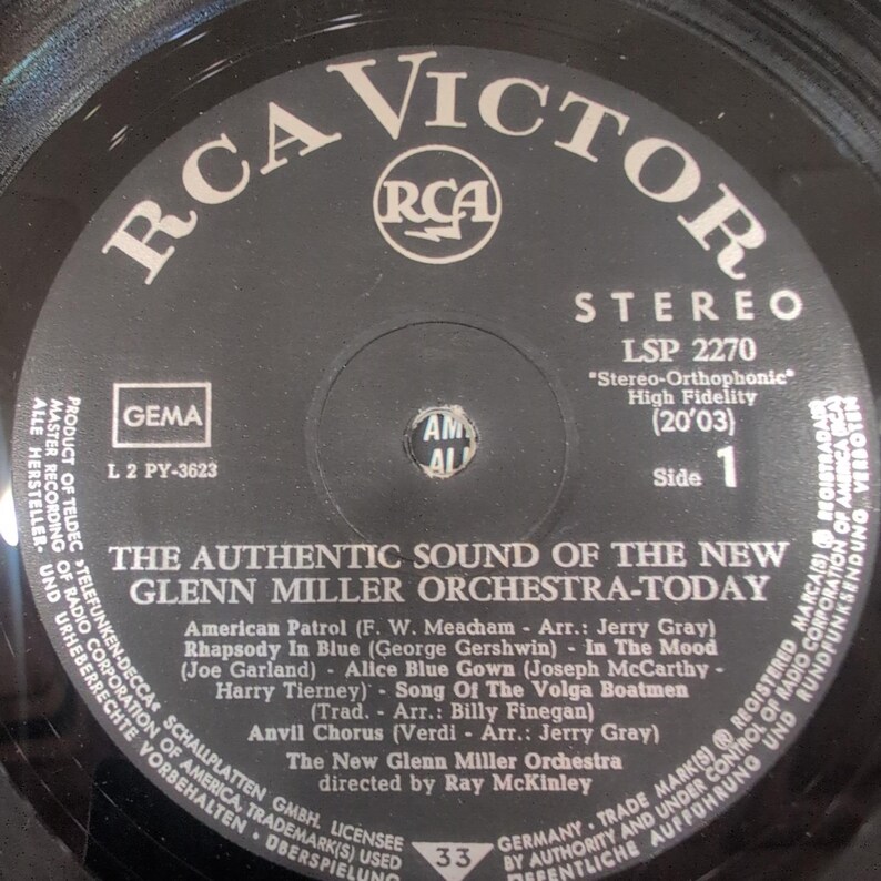 The Authentic Sound of the New Glenn Miller Orchestra Today Vinyl LP LSP-2270 image 4