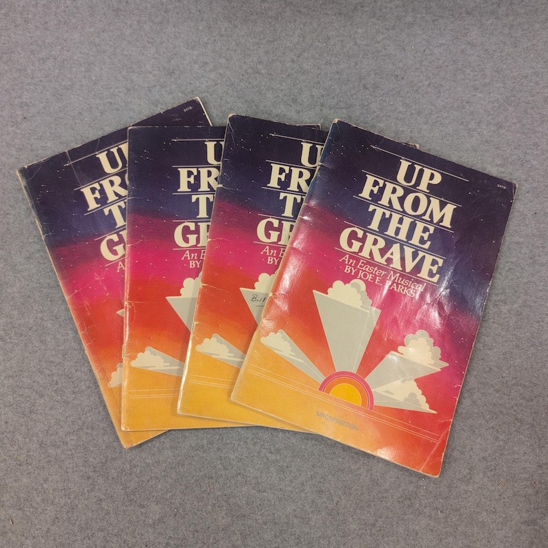 Up From The Grave Easter Musical Joe E Parks SATB Choral Book Lot of 4 1984 image 1