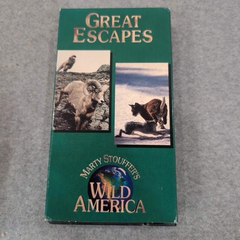 Marty Stouffer's Wild America Great Escapes VHS 1993 Nature Documentary KWD image 1