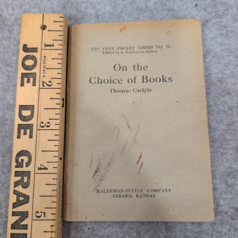Vintage kleines blaues Buch über die Auswahl der Bücher Thomas Carlyle No 75 1920er 1930er Jahre Bild 1