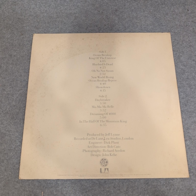 Electric Light Orchestra On The Third Day Vinyl LP Jeff Lynne ELO UA Records image 2