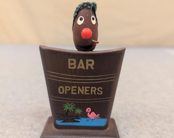 Vintage Florida Wooden Bar Opener Set Novelty Character Flamingo Souvenir