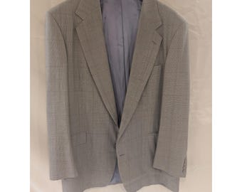 Nick Hilton Collection Herren Karierter Blazer Grau Mark Shale Sportmantel 48 L