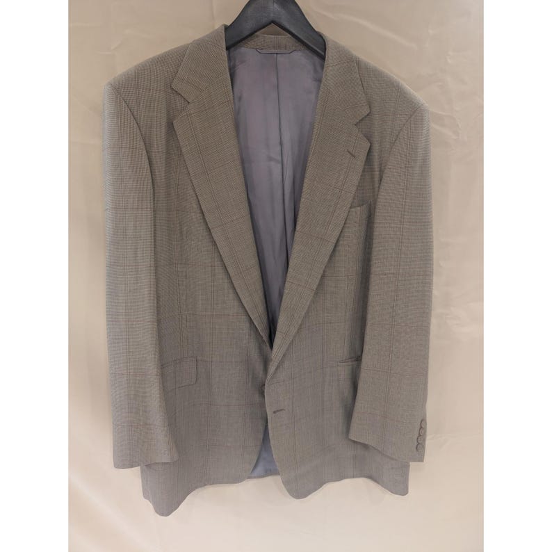 Nick Hilton Collection Mens Plaid Blazer Gray Mark Shale Sport Coat 48 L image 1
