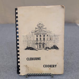 Vintage 1968 Cleburne Cookery Heflin Alabama Community Cookbook Spiral Bound image 1