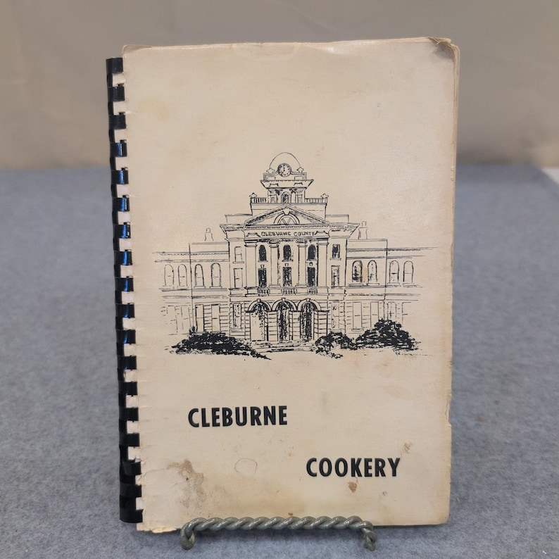 Vintage 1968 Cleburne Cookery Heflin Alabama Community Cookbook Spiral Bound image 1