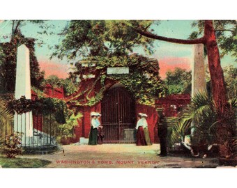 1910 Esperanto Congress Postcard Washington's Tomb Mount Vernon B.S. Reynolds