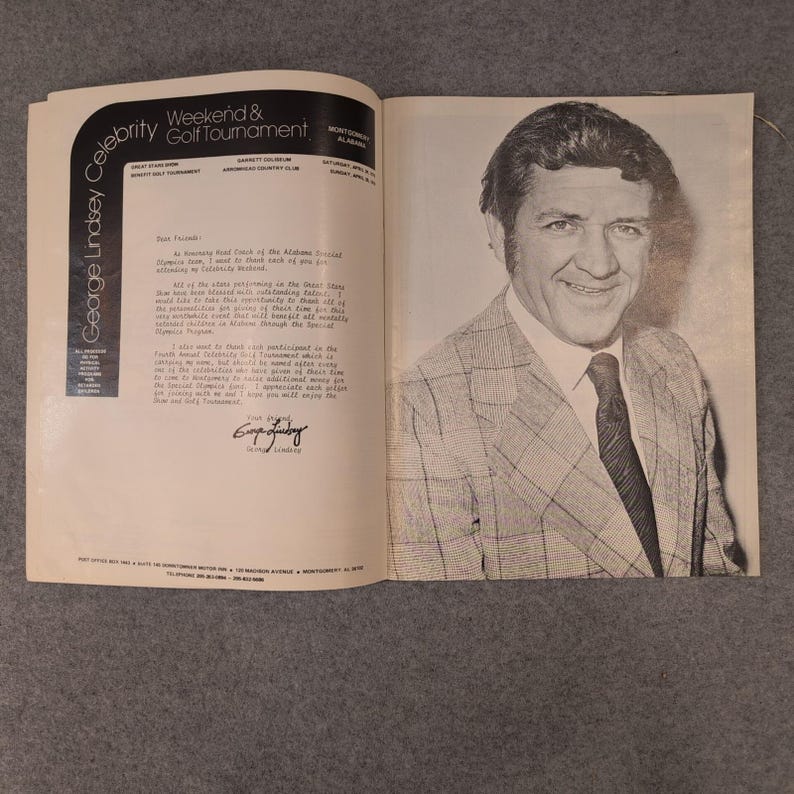 1976 George Lindsey Celeb Wkd "Great Stars for Special Alabama Children" Program image 6