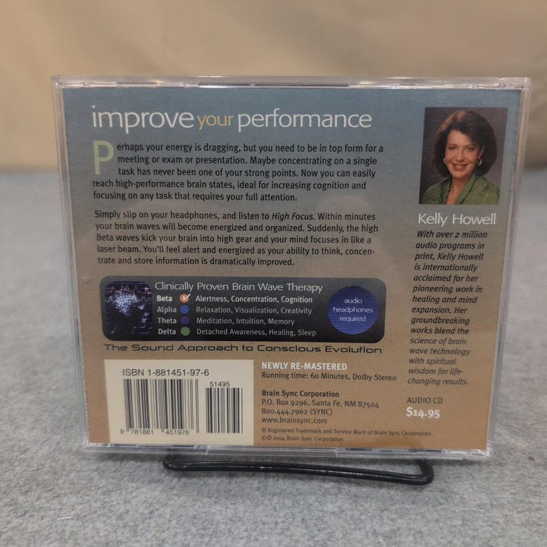 "Kelly Howell ""Gehirn NF"" High Focus Gehirnwellentherapie Audio-CD 2004 VG +"" Bild 2
