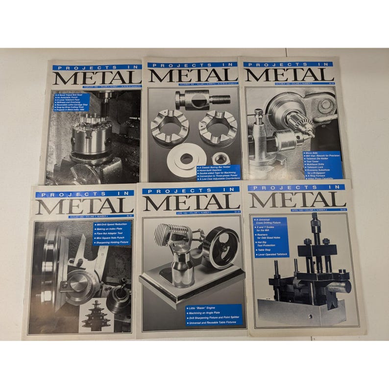VTG Projects In Metal Magazine Lot of 6 1992 (5) & 1993 (1) Machining, Tools VG+ image 1