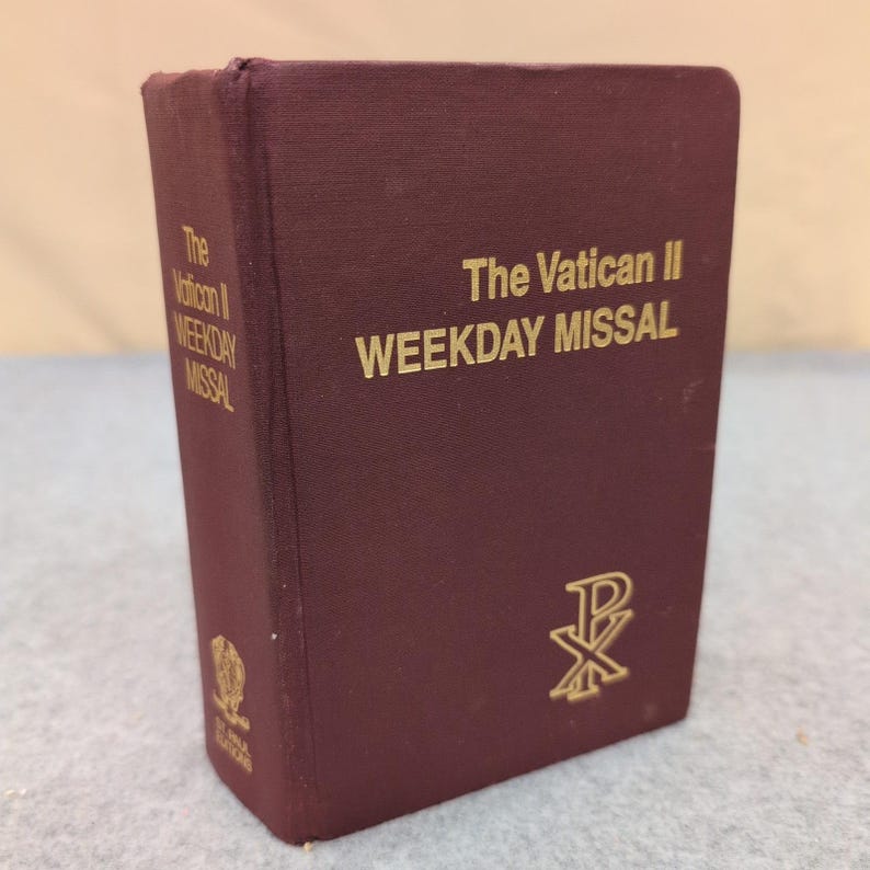 The Vatican II Weekday Missal St Paul Editions 1975 Hardcover Catholic Prayer image 1