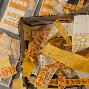 HUGE Vintage Gold Bond Trading Stamp Saver Books and Loose Stamps Lot Ephemera image 7