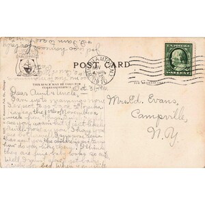 Vintage ansichtkaart van Shaw's Garden St. Louis MO uit 1910, uitgegeven door V. O. Hammon Pub Co., Missouri. afbeelding 2