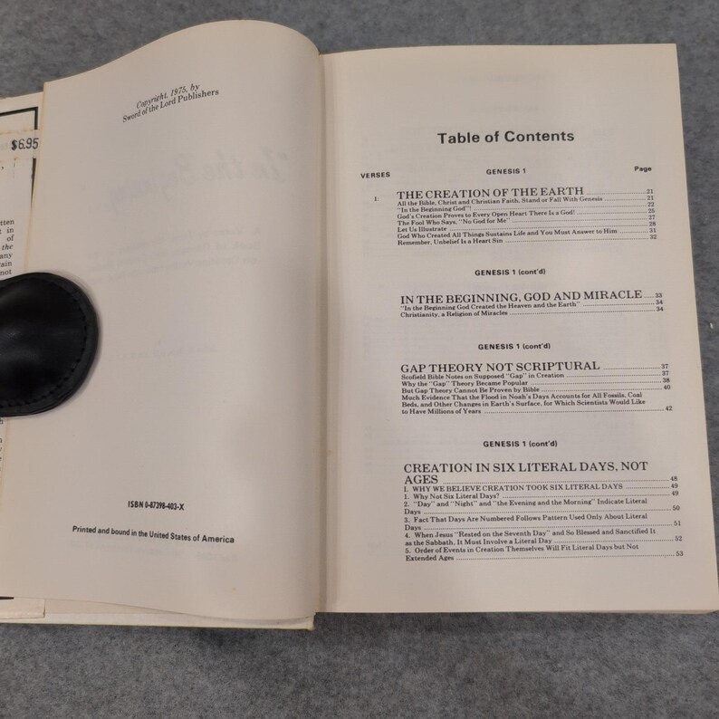 In the Beginning Genesis Commentary Dr John R Rice 1975 Hardcover 087398403X image 5