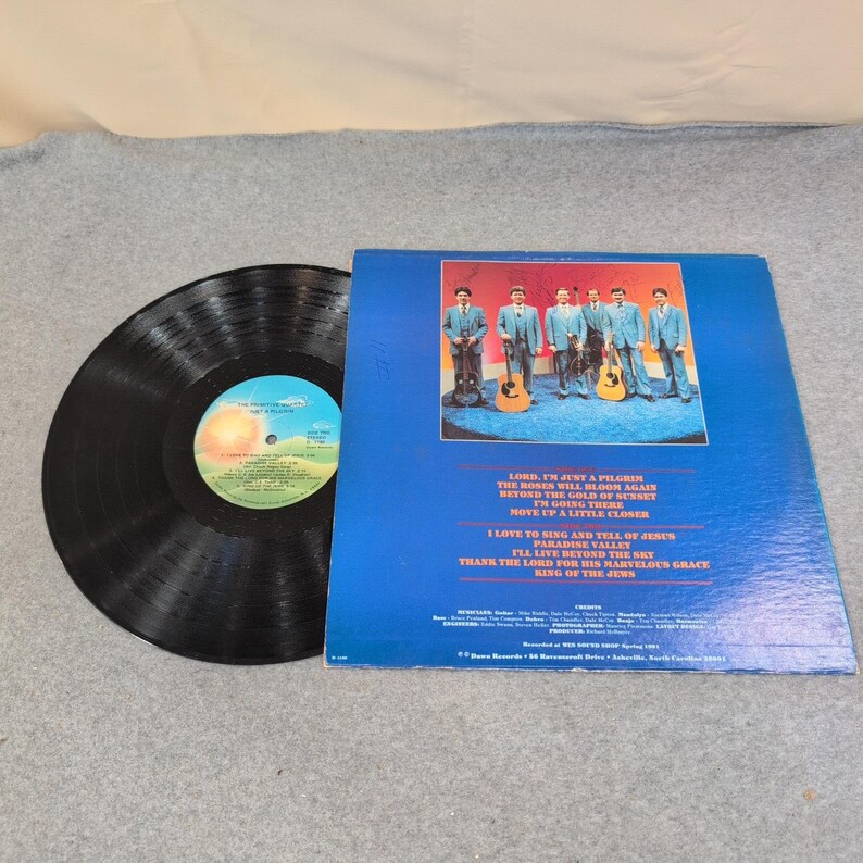 The Primitive Quartet Just A Pilgrim Vinyl LP Bluegrass Gospel Dawn Records image 2