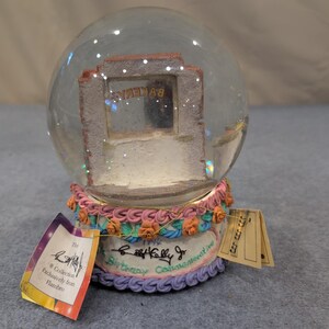 Happy 70th Birthday Signed Emmett Kelly Jr. Snow Globe Musical Clown Baker image 4