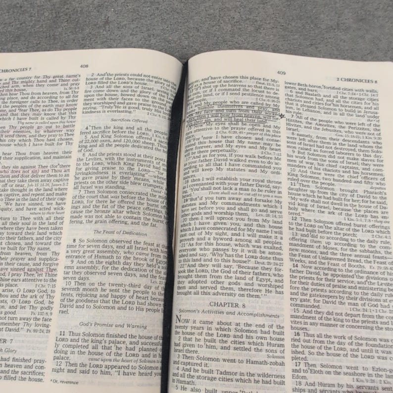 Thomas Nelson NASB The Open Bible Edition Black Leather Red Letter 947 Vintage image 8