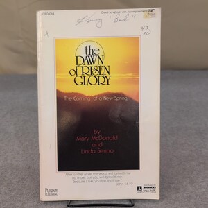 The Dawn of Risen Glory Choral Songbook Mary McDonald Linda Serino 1986 Purifoy image 1
