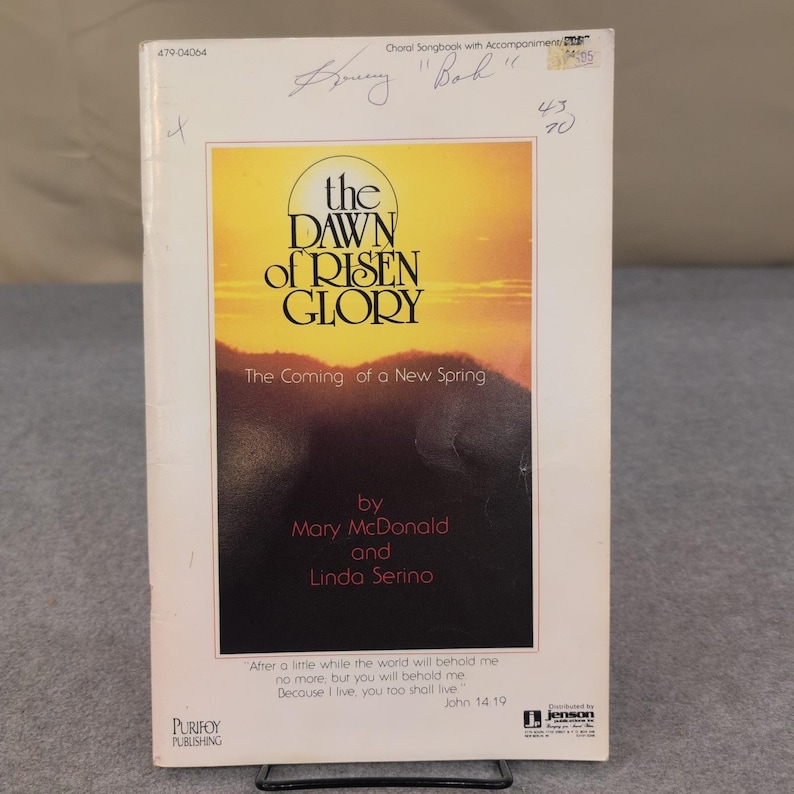 The Dawn of Risen Glory Choral Songbook Mary McDonald Linda Serino 1986 Purifoy image 1