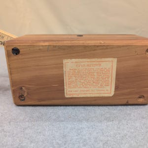 Vintage Lane Cedar Chest Miniature Jewelry Trinket Box Geo Cater Furniture Co image 13