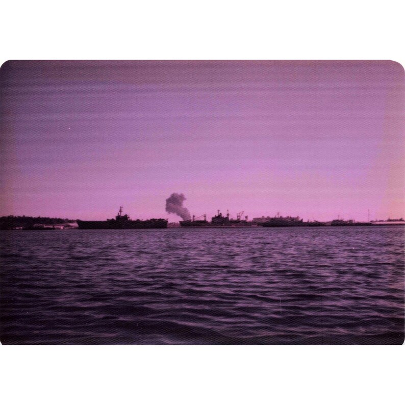 Vintage 1970s Pearl Harbor Hawaii Navy Ships Tour Boat Photo Lot of 8 image 2