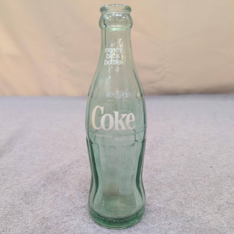 Vintage Coca-Cola 6.5oz Glass Bottle Columbus GA White ACL Label Hobbleskirt image 1