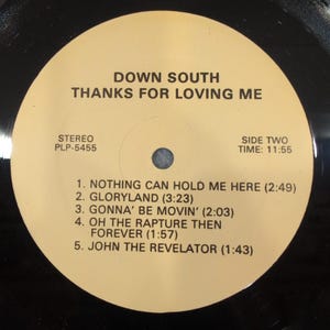 Down South Thanks For Loving Me Gospel Vinyl LP PLP-5455 Perfection Sound image 4