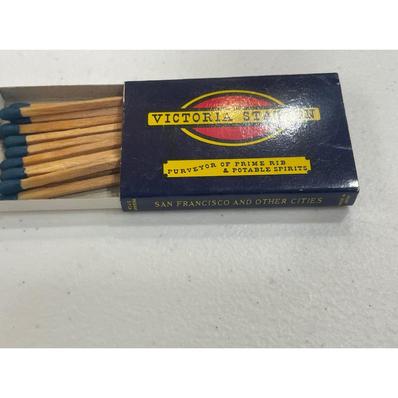 Victoria Station Matchbox San Francisco Restaurant Prime Rib Potable Spirits image 3
