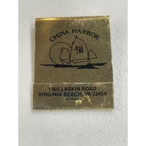 Vintage China Harbor Restaurant Virginia Beach VA Matchbook Asian Decor image 1