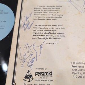 Seekers Quartet One More Time Vinyl LP Autographed Southern Gospel TS 1559 image 3