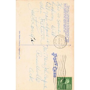 Pennsylvania Turnpike Interchange Linen Postcard 1947 Shippensburg PA Used image 2
