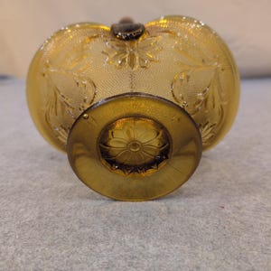 Indiana Glas Tiara Bernstein Sandwich Daisy Blumenkorb Candy Dish Vintage Bild 6