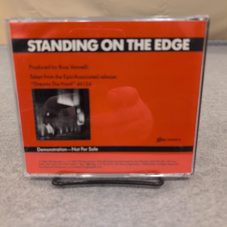 Steve Stone Standing on the Edge 1990 Promo CD Single Epic Ross Vannelli image 2