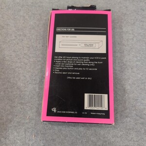 Tru Sound VHS Video Head Cleaning Cassette VC-110 VCR Maintenance Kit Pink Black image 2