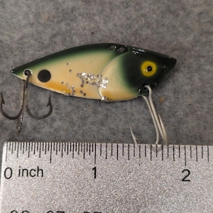 Vintage Cotton Cordell Gay Blade Series 3800 3/8 oz Fishing Lure Green w/ Case image 1