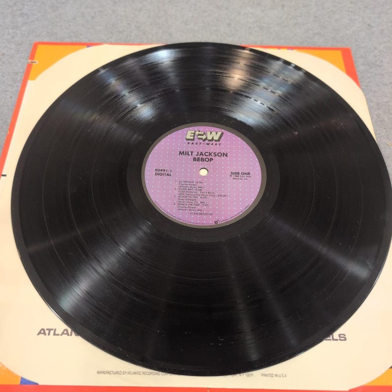 Milt Jackson Bebop Vinyl LP 1988 East-West Records 90991-1 Jazz Digital Recordin image 3