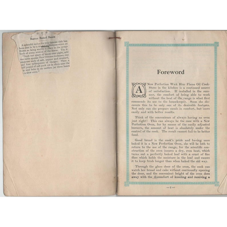 Antique 1912 New Perfection Cook-Book Oil Stove Recipes Cleveland Foundry image 2