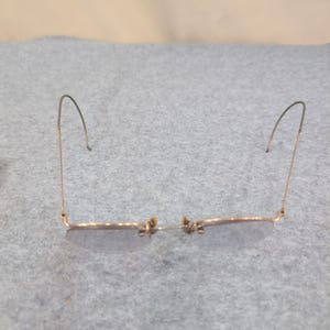 Vintage Rimless Engraved Gold Tone Eyeglass Frames Cable Temples Retro Smalls 1 image 3
