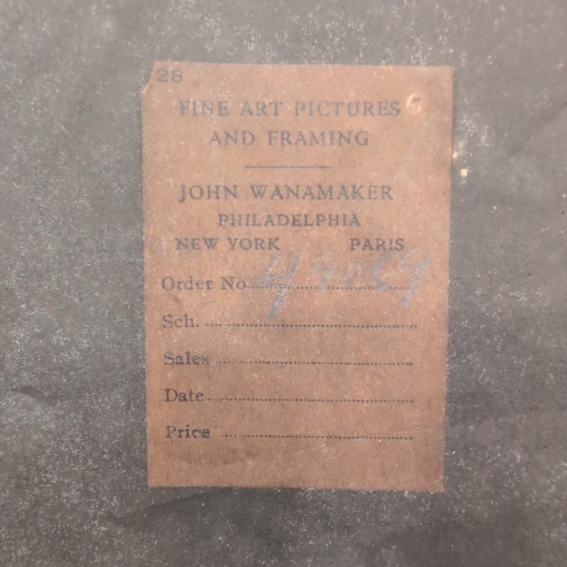 Antique 1907 Signed Mother & Child Portrait John Wanamaker Framed Photo PA image 6