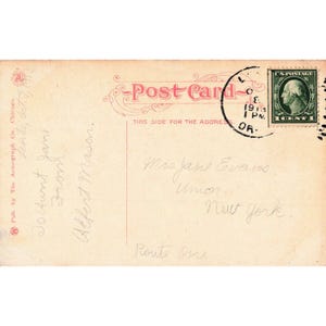 Pocztówka z zabytkową statuą Sacajawea z 1913 roku, Portland, Oregon, ekspedycja Lewisa i Clarke'a zdjęcie 2