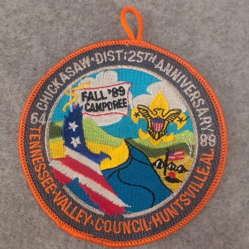 Fall 89 Camporee Patch Tennessee Valley Council Chickasaw District 25th Anniv image 1