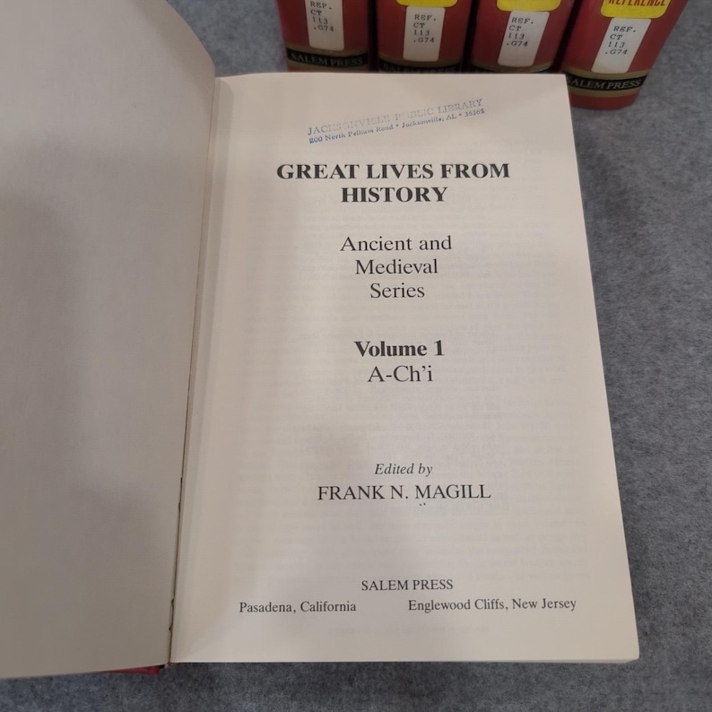 Great Lives From History Ancient and Medieval Series 5 Vol Set Frank Magill 1988 image 3