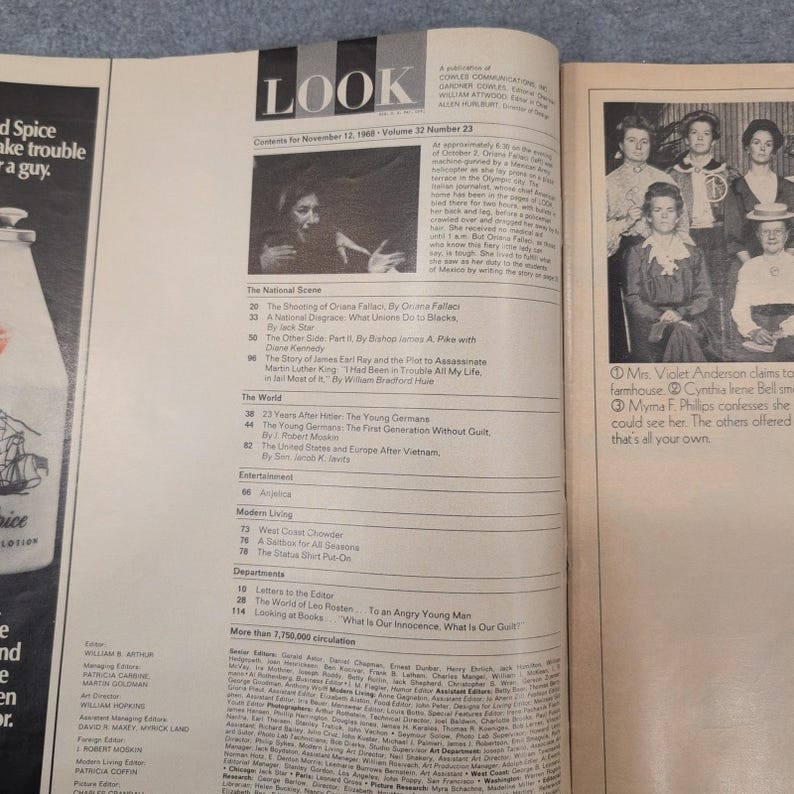 Look Magazine November 12 1968 James Earl Ray Martin Luther King Conspiracy Iss image 2
